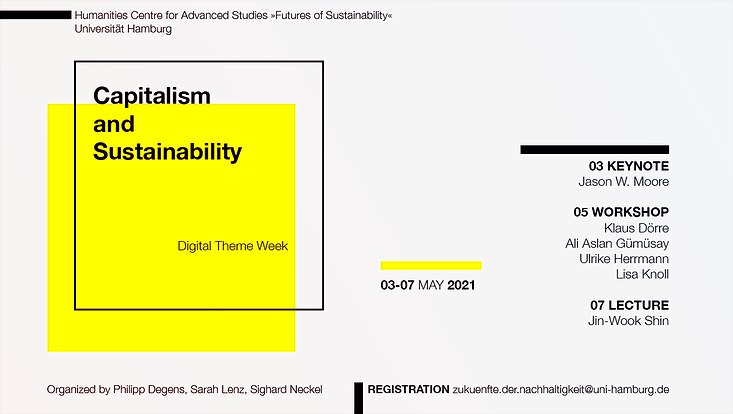 Registration is open: Theme Week "Capitalism and Sustainability